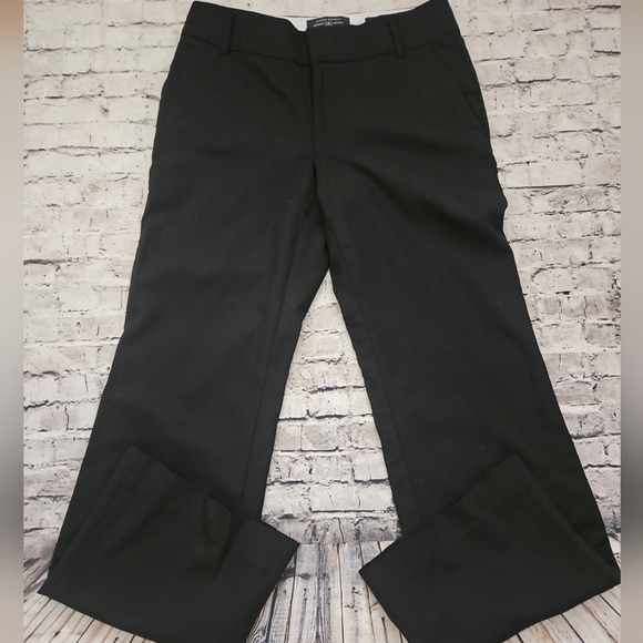 Banana Republic  Martin Fit Black Trouser 98% Virgin Wool 2p - Picture 1 of 4